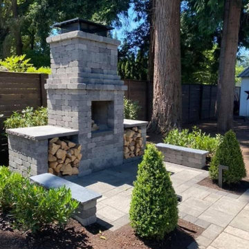 Brick walls-pillars-fireplaces-Mailbox