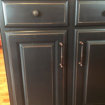 Black Distressed Cabinets