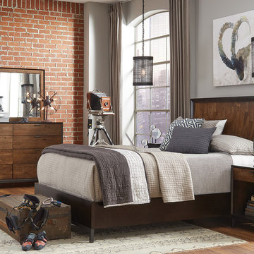 Gray All Over Contemporary Bedroom