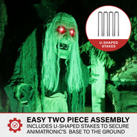 Lifesize Animatronic Witch, Lights and Sound