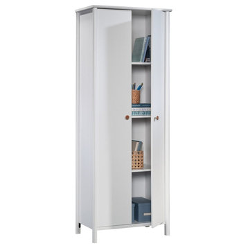 Pemberly Row Engineered Wood Storage Cabinet in White Finish