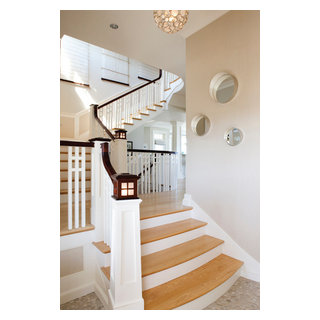 New Hampshire Home | Designer Linda Holman - Beach Style - Staircase ...