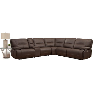 Parker Living Spartacus Chocolate 6pc Sectional with 2pc Armless Chair