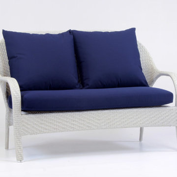 Bahia Loveseat in Rustic White