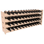 Wine Racks America - 48-Bottle Scalloped Wine Rack, Pine, Satin Finish - Stack four cases of wine in a decorative 48 bottle rack using pressure-fit joints for easy assembly. This rack requires no hardware, no tools, and is ready to use as soon as it arrives. Makes for a perfect gift and stores wine on any flat surface.