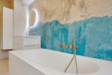 トゥールーズにあるコンテンポラリースタイルのおしゃれな浴室の写真