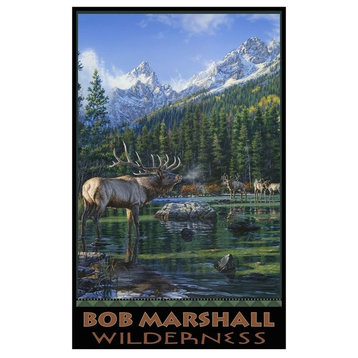 Darrell Bush the Bob Marshall Wilderness Montana Elk Art Print, 12"x18"