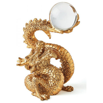 Dragon Holding Gold Leaf Sphere