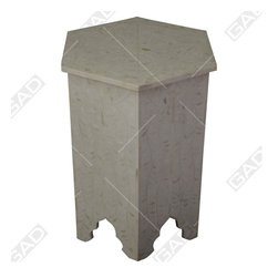 BONE INLAY HEXAGONAL STOOL - Furniture