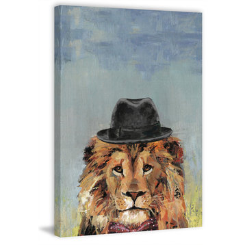 "Jazzy Lion" Painting Print on Wrapped Canvas, 8"x12"