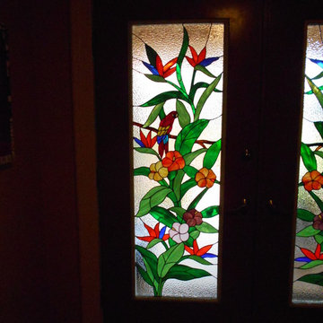 entry way two decorative glass for front doors