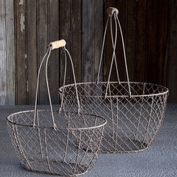 Beautiful Oval Wire Baskets, Set of 2 - Products