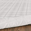 Weave & Wander Soho Lyra Minimal Chenille Rug, White, 5'3"x7'6"