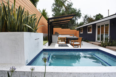Inspiration for a modern pool remodel in San Diego
