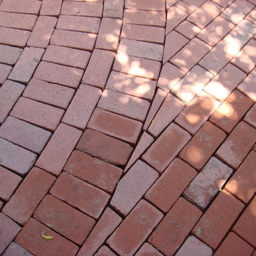 Tiny Brick Courtyard and Shade Garden