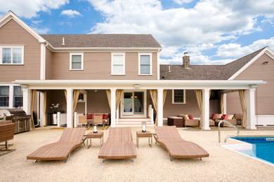 Inspiration for a timeless patio remodel in Boston with no cover