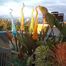 handblown glass sculptures for gardens