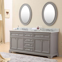 Carenton 72 inch Traditional Double Sink Bathroom Vanity Gray Finish - Bathroom Vanities And Sink Consoles