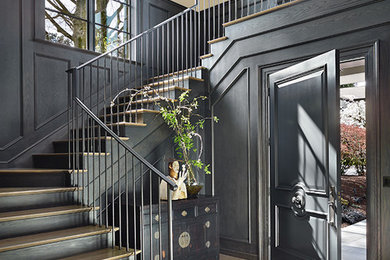 Transitional staircase photo in Seattle