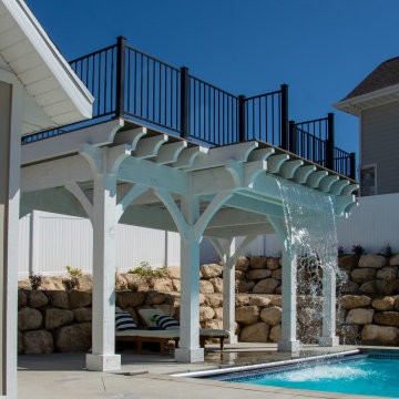 All-in-ONE: Pavilion, Deck, Diving Platform, Waterfall, Swimming FUN!