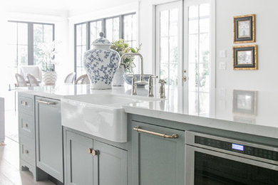 Kitchen - farmhouse kitchen idea in Houston