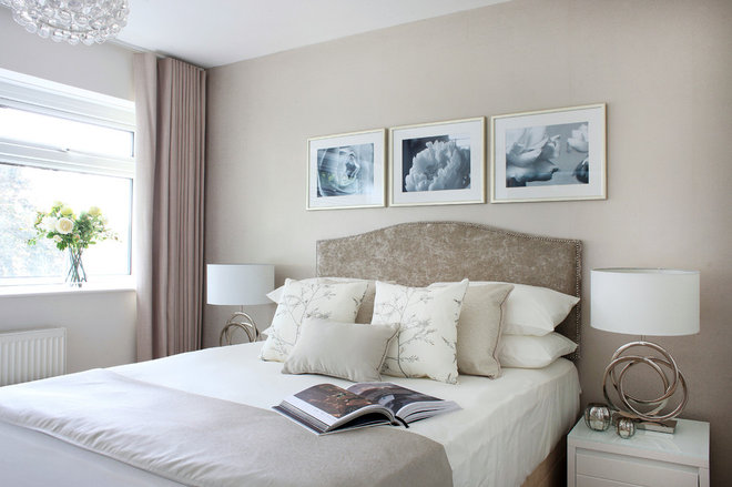 Transitional Bedroom by Alex Maguire Photography