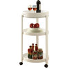 Monarch Specialties Casual Tea Cart with Serving Tray in White