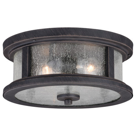 Cumberland 13" Outdoor Flush Mount Ceiling Light Rust Rust Iron