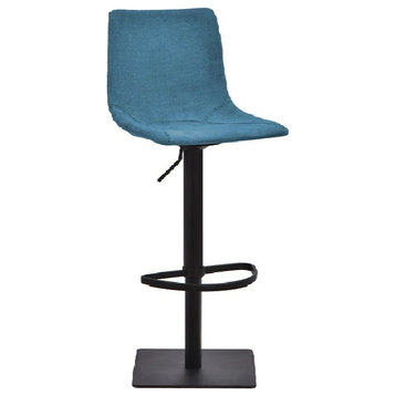 Carlo Hydraulic Barstool, Soft Fabric Cover With Cross Stitching Tone On Tone