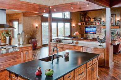 Example of a mountain style kitchen design in Other