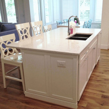 Classic White Kitchen with Natural Wood Details