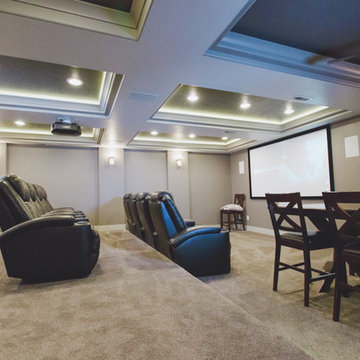 Dazzling Salt Lake Home with Double Step Ceilings, Movie Room, and Office
