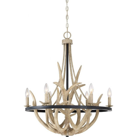 Chandelier 6 Light Steel - Chandelier - 71-BEL-2749019 - Bailey Street Home