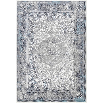 nuLOOM Transitional Persian Delores Vintage Area Rug, Blue, 9'x12'