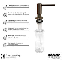 Karran 1-Handle Pull-Down Kitchen Faucet With Soap Dispenser, Stainless Steel