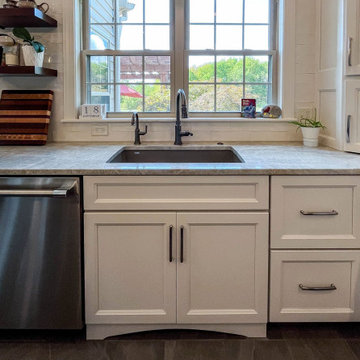 Custom White and Wood Contemporary Kitchen