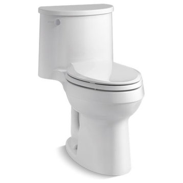Kohler ADAir 1-Piece Elongated 1.28 GPF Toilet w/ Left-Hand Lever, White