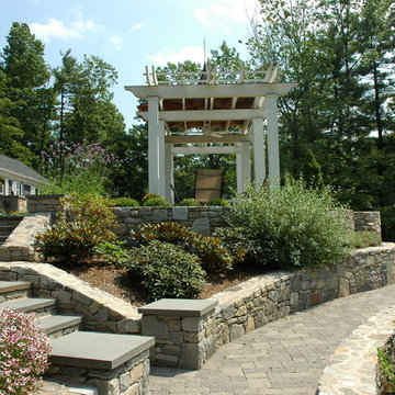 Witches Hat Pavilion - End View with Stonework