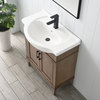 Ivy 30" Single Sink Bathroom Vanity Set, Brown Spruce