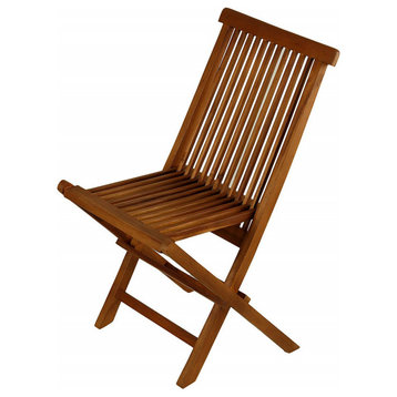 Teak Foldable Chair, 19"W x 21"D x 35"H
