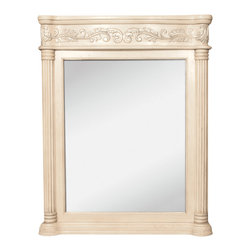 Antique White Vanity Mirror - Bathroom Mirrors