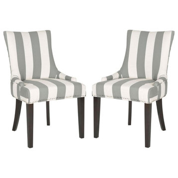 Lester 19''H  Awning Stripes Dining Chair (Set Of 2) - Flat Nail Heads