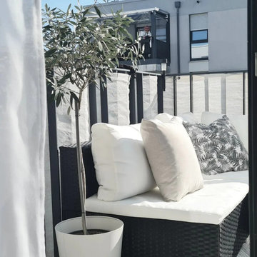 vidaXL 3 Piece Patio Lounge Set with Cushions Black Poly Rattan