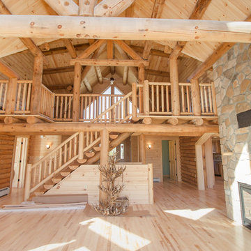 Log Home In Limington, Maine