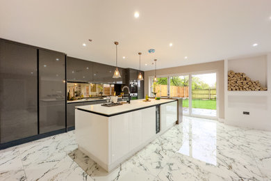 Contemporary kitchen in Buckinghamshire.