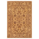 Bareens Designer Rugs - Shabby Chic Ziegler Ava Gray Tan Hand-Knotted Wool Rug - 8'1'' x 10'0'' - Enhance the ambiance of your home with this magnificent Persian-influenced Turkish hand-knotted rug made by skilled artisans capable of creating the most exceptional vegetable dyes and hand-spun wool. This exquisite handmade rug is a one-of-a-kind Peshawar Kafkaz, otherwise identified as Chobi, Chobi Peshawar, Oushak, or Ziegler rug. These handmade rugs are crafted in Pakistan utilizing superior-quality wool imported from Australia, New Zealand, and Korea in two types of weaves: the Persian weave and the Mori weave. This rug is meticulously crafted by hand using the finest natural vegetable dyes extracted from local plants. The artisans use a blend of hand-spun local and fine merino wool, resulting in a rug with a compelling texture, higher lanolin content, and longer staple. The artisans occasionally incorporate natural or artificial silk into the pile to enhance specific motifs. The finished product is an awe-inspiring execution of flawless design and an understated palette that exudes elegance.
