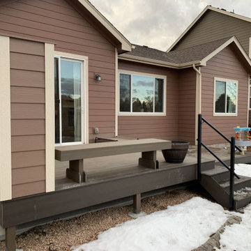 Two Level Deck with Privacy Wall Built in Monument, Colorado
