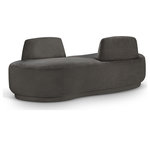 Meridian Furniture - Argyle Upholstered Chaise/Loveseat, Gray, Chenille Fabric - Comfort takes a cozy spot in the limelight when you bring home this lovely Argyle Gray chenille fabric chaise/loveseat. Embrace the softness of chenille with backs on opposite sides, offering versatile seating arrangements in a contemporary design. Whether lounging solo or cuddling up with a loved one, its inviting texture and modern silhouette create a sanctuary of relaxation. Perfect for cozy corners or spacious living areas, this piece combines warmth with understated elegance for a truly comforting experience.