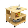 Modern Simplicity Coffee Table, Multifunctional Storage, Light Walnut, 19.7"