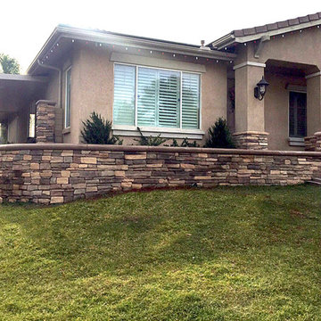 Front yard / retaining wall / stonework